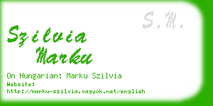 szilvia marku business card